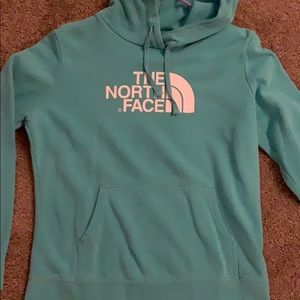 Aqua north face hoodie